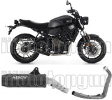 Sistema De Escape Completo Con Catalizador Y Homologación Acústica Rebel Aluminio Negro Carbono - Arrow Special Parts Compatible Con Yamaha Xsr 700 (2021-2024)