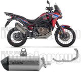 Sistema De Escape Completo Sin Catalizador Y Con Homologación Acústica Sonora Titanio Carbono - Arrow Special Parts Compatible Con Honda Crf 1100 L Africa Twin (2024-2026)