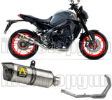 Sistema De Escape Completo Con Catalizador Y Homologación Acústica Thunder Aluminio Carbono - Arrow Special Parts Compatible Con Yamaha Mt-09 (2021-2023)
