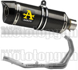 Sistema De Escape Completo Sin Catalizador Y Con Homologación Acústica Thunder Carbono Carbono - Arrow Special Parts Compatible Con Yamaha Mt-09 (2021-2023)