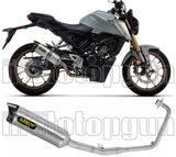 Sistema De Escape Completo Sin Catalizador Y Con Homologación Acústica Thunder Aluminio Carbono - Arrow Special Parts Compatible Con Honda Cb 125 R (2021-2024)