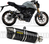 Sistema De Escape Completo Con Catalizador Y Homologación Acústica Thunder Aluminio Negro Carbono - Arrow Special Parts Compatible Con Honda Cb 125 R (2021-2024)