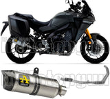 Sistema De Escape Completo Con Catalizador Y Homologación Acústica Thunder Aluminio Carbono - Arrow Special Parts Compatible Con Yamaha Tracer 9 Gt (2021-2024)