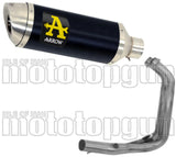 Sistema De Escape Completo Sin Catalizador Y Con Homologación Acústica Thunder Aluminio Negro Acero - Arrow Special Parts Compatible Con Yamaha Mt-07 (2021-2024)