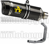 Sistema De Escape Completo Sin Catalizador Y Con Homologación Acústica Thunder Carbono Carbono - Arrow Special Parts Compatible Con Yamaha Mt-07 (2021-2024)