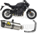 Sistema De Escape Completo Sin Catalizador Y Con Homologación Acústica Thunder Titanio Carbono - Arrow Special Parts Compatible Con Yamaha Mt-07 (2021-2024)