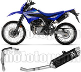 Sistema De Escape Completo Sin Catalizador Y Con Homologación Acústica Thunder Aluminio Negro Fondo Acero - Arrow Special Parts Compatible Con Yamaha Wr 125 R (2026)