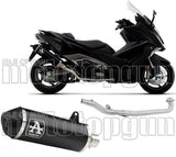 Complete Catalytic Exhaust System With Sound Certification Urban Black Aluminium Stainless Steel - Arrow Special Parts Compatible With Kymco Ak 550 (2021-2026)