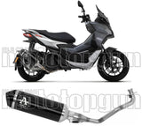 Sistema De Escape Completo Con Catalizador Y Homologación Acústica Urban Aluminio Negro Acero Negro - Arrow Special Parts Compatible Con Aprilia Sr 200 Gt (2022-2024)