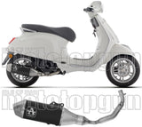 Sistema De Escape Completo Sin Catalizador Y Sin Homologación Acústica Urban Aluminio Negro Fondo Acero - Arrow Special Parts Compatible Con Piaggio Vespa Primavera 125 (2025)