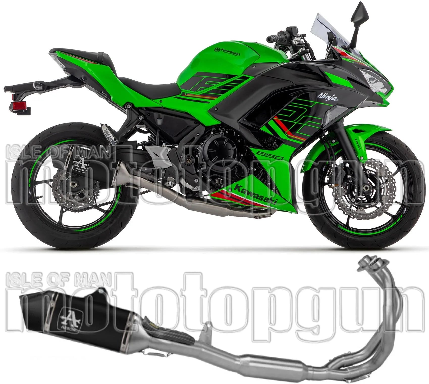 Sistema De Escape Completo Con Catalizador Y Homologación Acústica Veloce Aluminio Negro Fondo Carby - Arrow Special Parts Compatible Con Kawasaki Versys 650 (2025-2026)