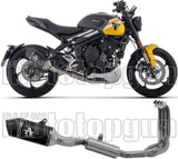 Complete Catalytic Exhaust System With Sound Certification Veloce Black Aluminium Carby End Cap - Arrow Special Parts Compatible With Triumph 660 Trident (2025-2026)