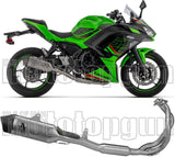 Sistema De Escape Completo Con Catalizador Y Homologación Acústica Veloce Titanio Fondo Carby - Arrow Special Parts Compatible Con Kawasaki Ninja 650 35Kw (2024-2026)