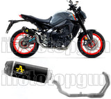 Sistema De Escape Completo Sin Catalizador Y Con Homologación Acústica Works Nichrom Negro Carbono - Arrow Special Parts Compatible Con Yamaha Mt-09 (2021-2023)