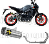 Sistema De Escape Completo Con Catalizador Y Homologación Acústica Works Titanio Carbono - Arrow Special Parts Compatible Con Yamaha Mt-09 (2021-2023)