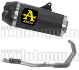 Sistema De Escape Completo Sin Catalizador Y Con Homologación Acústica Works Nichrom Negro Carbono - Arrow Special Parts Compatible Con Yamaha Tracer 9 Gt (2021-2024)