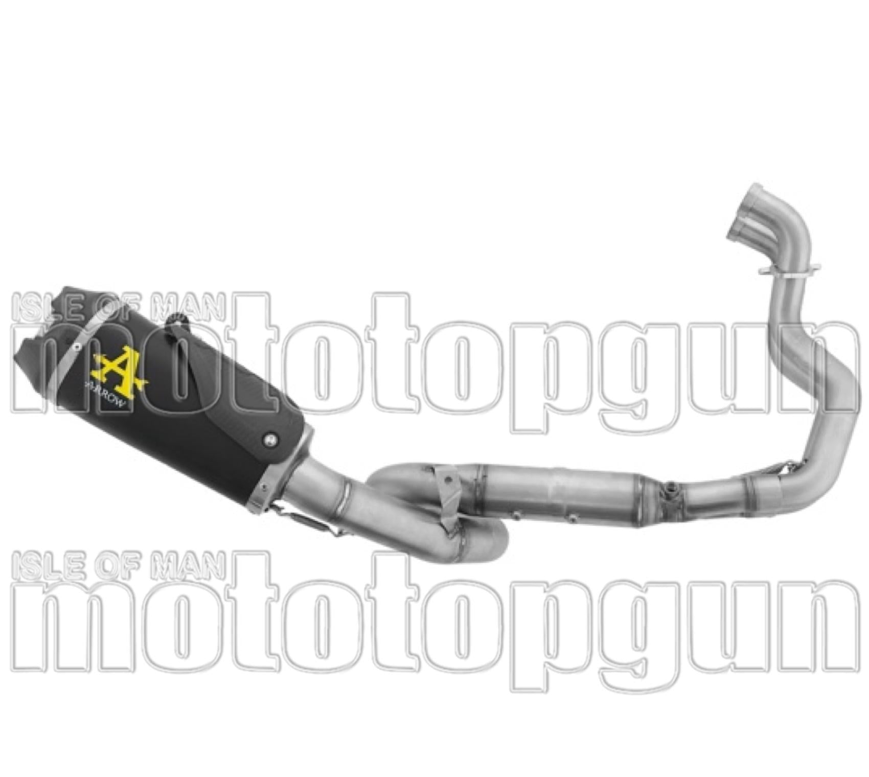 Complete Non-Catalytic Exhaust System With Sound Certification Works Black Aluminium Carby End Cap - Arrow Special Parts Compatible With Suzuki Gsx 8S (2023-2024)