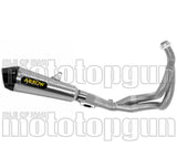 Sistema De Escape Completo Sin Catalizador Y Con Homologación Acústica X-Kone Nichrom Carbono - Arrow Special Parts Compatible Con Kawasaki Z 650 (2021-2023)