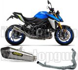 Sistema De Escape Completo Sin Catalizador Y Con Homologación Acústica X-Kone Nichrom Carbono - Arrow Special Parts Compatible Con Suzuki Gsx-S 1000 (2021-2024)
