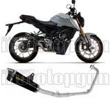 Sistema De Escape Completo Con Catalizador Y Homologación Acústica X-Kone Nichrom Negro Carbono - Arrow Special Parts Compatible Con Honda Cb 125 R (2021-2024)