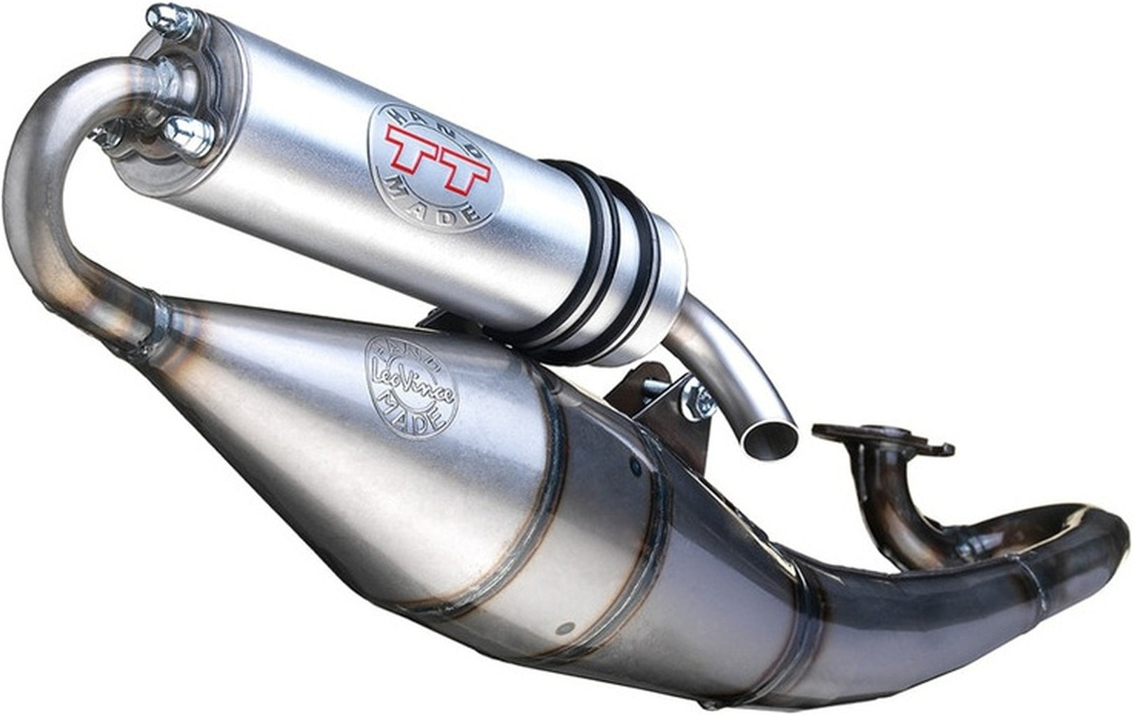 Complete Catalytic Exhaust System With Sound Certification Hand Made Tt Aluminum - Leovince Compatible With Explorer Twister 50 B92