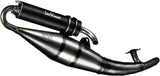Complete Catalytic Exhaust System With Sound Certification Hand Made Tt Black Aluminum - Leovince Compatible With Mbk Booster - Next Generation (1988-1999)
