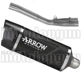 Tubo De Escape Sin Catalizador Y Con Homologación Acústica Indy-Race Evo Aluminio Negro Carbono - Arrow Special Parts Compatible Con Honda Mt-10 (2022-2024)