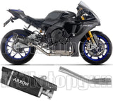 Tubo De Escape Con Homologación Acústica Indy-Race Evo Aluminio Negro Fondo Carby - Arrow Special Parts Compatible Con Yamaha Yzf-R1 1000 (2025)