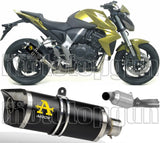 Tubo De Escape Sin Catalizador Y Con Homologación Acústica Thunder Aluminio Negro Carbono - Arrow Special Parts Compatible Con Honda Cb 1000 R (2008-2017)