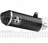 Non-Catalytic Exhaust Tip With Sound Certification Urban Black Aluminium Stainless Steel Black - Arrow Special Parts Compatible With Piaggio Mp3 500 Lt (2017-2018)