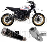 Tubo De Escape Con Catalizador Y Homologación Acústica Pro-Race Nichrom Negro Acero - Arrow Special Parts Compatible Con Ducati Scrambler 800 Desert Sled (2017-2020)