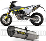 Tubo De Escape Con Catalizador Y Homologación Acústica Race-Tech Aluminio Carbono - Arrow Special Parts Compatible Con Husqvarna 701 Supermoto (2021-2024)