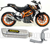Tubo De Escape Con Catalizador Y Homologación Acústica Thunder Aluminio Acero - Arrow Special Parts Compatible Con Ktm 390 Duke (2013-2016)