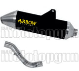 Tubo De Escape Con Catalizador Y Homologación Acústica Thunder Aluminio Negro Acero - Arrow Special Parts Compatible Con Honda Crf 300 L (2021-2024)