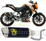 Catalytic Exhaust Tip With Sound Certification Thunder Black Aluminium Stainless Steel - Arrow Special Parts Compatible With Ktm 125 Duke (2011-2016)