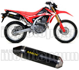 Tubo De Escape Con Catalizador Y Homologación Acústica Thunder Aluminio Negro Carbono - Arrow Special Parts Compatible Con Honda Crf 300 L (2021-2024)