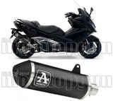 Tubo De Escape Con Catalizador Y Homologación Acústica Urban Aluminio Negro Acero Negro - Arrow Special Parts Compatible Con Kymco Ak 550 (2017-2020)