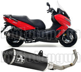 Tubo De Escape Con Catalizador Y Homologación Acústica Urban Aluminio Negro Acero Negro - Arrow Special Parts Compatible Con Kymco X-Town 300 (2017-2020)