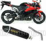 Tubo De Escape Sin Catalizador Y Con Homologación Acústica Indy-Race Aluminio Negro Carbono - Arrow Special Parts Compatible Con Honda Cbr 600 Rr (2009-2012)