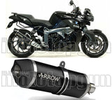 Tubo De Escape Sin Catalizador Y Con Homologación Acústica Maxi Race-Tech Aluminio Negro Carbono - Arrow Special Parts Compatible Con Bmw K 1300 S (2012-2016)