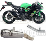 Tubo De Escape Sin Catalizador Y Con Homologación Acústica Pro-Race Nichrom Acero - Arrow Special Parts Compatible Con Kawasaki Zx 6R 636 (2019-2020)