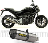 Non-Catalytic Exhaust Tip With Sound Certification Race-Tech Aluminium Carbon - Arrow Special Parts Compatible With Honda Nc 750 S (2015-2020)