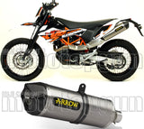 Tubo De Escape Sin Catalizador Y Con Homologación Acústica Race-Tech Aluminio Carbono - Arrow Special Parts Compatible Con Ktm 690 Enduro R (2019-2024)