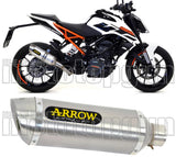 Tubo De Escape Sin Catalizador Y Con Homologación Acústica Thunder Aluminio Acero - Arrow Special Parts Compatible Con Ktm 390 Duke (2017-2020)