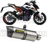 Tubo De Escape Con Homologación Acústica Thunder Titanio Carbono - Arrow Special Parts Compatible Con Ktm 125 Duke (2017-2020)