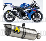 Tubo De Escape Con Homologación Acústica Thunder Aluminio Carbono - Arrow Special Parts Compatible Con Suzuki Gsx-R 750 Ie (2008-2010)