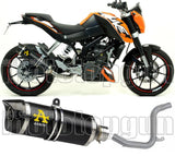 Tubo De Escape Sin Catalizador Y Con Homologación Acústica Thunder Aluminio Negro Carbono - Arrow Special Parts Compatible Con Ktm 200 Duke (2011-2014)