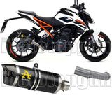 Tubo De Escape Con Homologación Acústica Thunder Aluminio Negro Carbono - Arrow Special Parts Compatible Con Ktm 125 Duke (2017-2020)