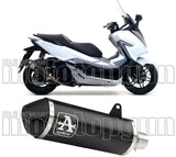 Tubo De Escape Sin Catalizador Y Con Homologación Acústica Urban Aluminio Negro Acero Negro - Arrow Special Parts Compatible Con Honda Forza 300 (2018-2020)