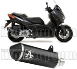 Tubo De Escape Sin Catalizador Y Con Homologación Acústica Urban Aluminio Negro Acero Negro - Arrow Special Parts Compatible Con Yamaha X-Max 125 (2018-2020)